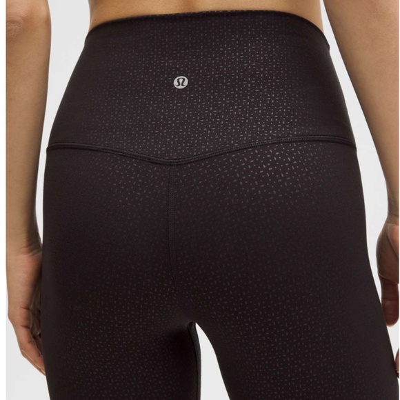 lululemon athletica Pants - Lululemon NWT Align High-Rise Pant 25" Lace Dot Emboss Black Size 12